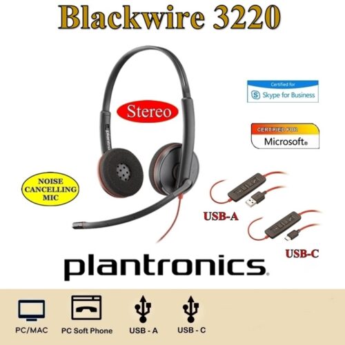 POLY-HP | Blackwire 3220 - Headsets de UC com fio